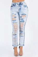 Load image into Gallery viewer, High Waisted Acid Wash Jeans
