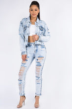Load image into Gallery viewer, High Waisted Acid Wash Jeans
