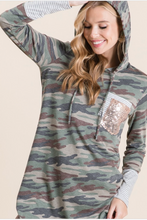 Load image into Gallery viewer, Camo Hoodie Dress
