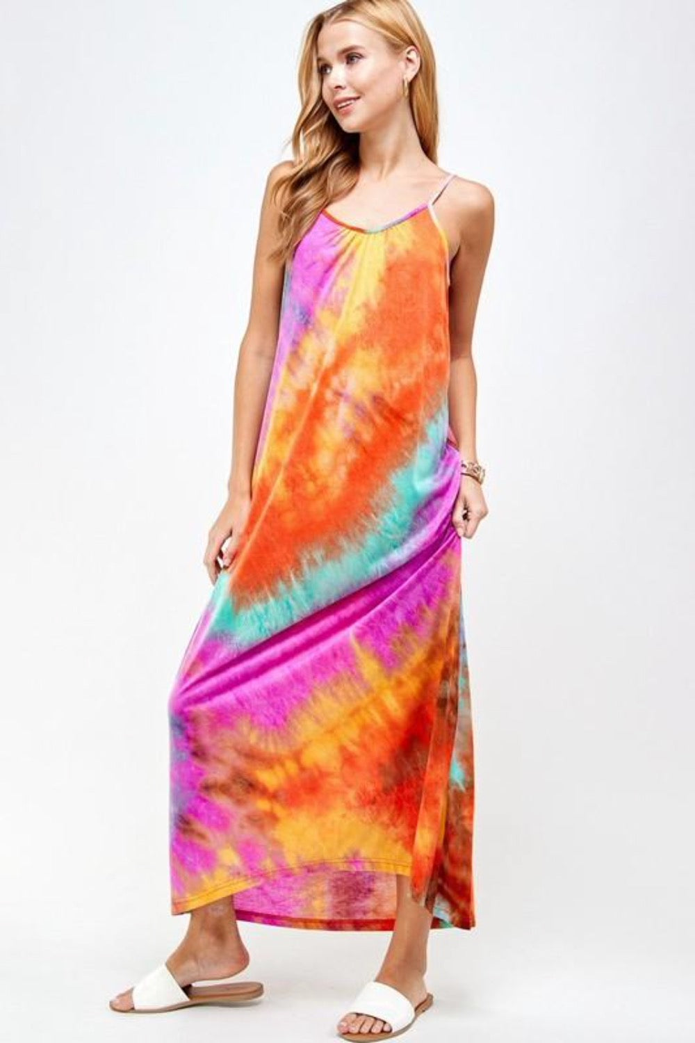 Sunburst Tie Dye Maxi Dress