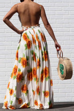 Load image into Gallery viewer, Sunflower Lace Backless Maxi Dress
